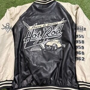 Vintage Hood Rod Cafe black varsity jacket Size: XXXL #varsityjacket #biker